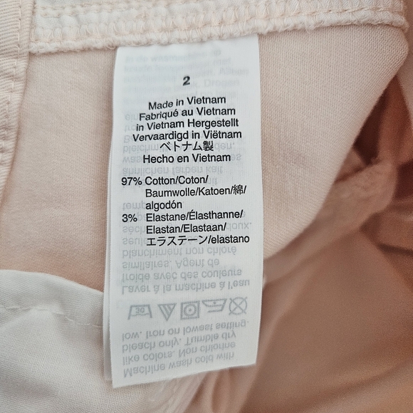 J.CREW Girlfriend Chino Pants Light Pale Pink Mid Rise Straight Leg Pant 2 - Picture 4 of 6